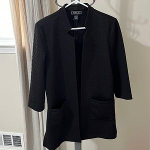 NYCC formal black 3/4 sleeve jacket with shoulder pads